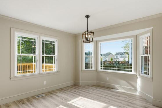 Natural Light fills this dining room for more formal dining options